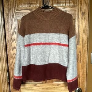 Vintage look mock neck sweater